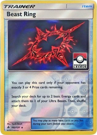 Beast Ring - 102/131 (Pokemon League) 102 - League & Championship Cards Reverse Holofoil