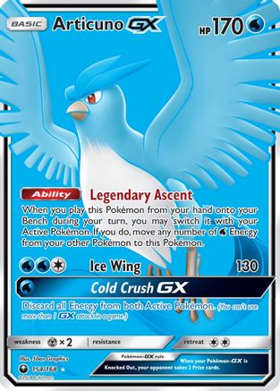 Articuno GX (Full Art) 154/168 - Celestial Storm Holofoil