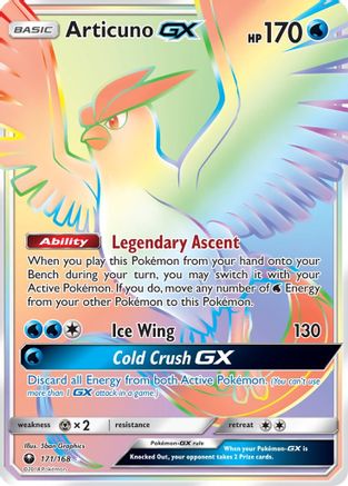 Articuno-GX 171/168 - Celestial Storm Holofoil