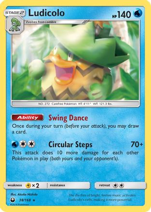 Ludicolo 38/168 - Celestial Storm Reverse Holofoil