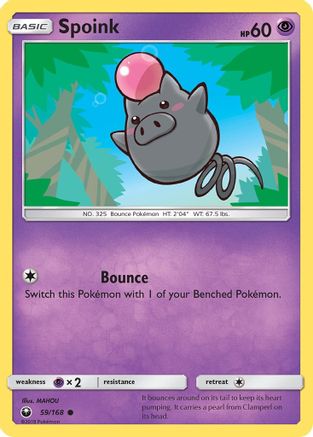Spoink 59/168 - SM  Celestial Storm