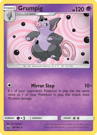 Grumpig 60/168 - Celestial Storm Reverse Holofoil