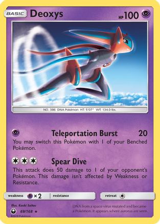 Deoxys (69) 69/168 - SM  Celestial Storm Reverse Holofoil