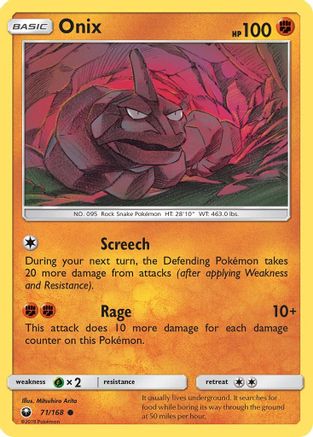 Onix 71/168 - SM  Celestial Storm Reverse Holofoil