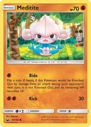 Meditite 76/168 - SM  Celestial Storm Reverse Holofoil