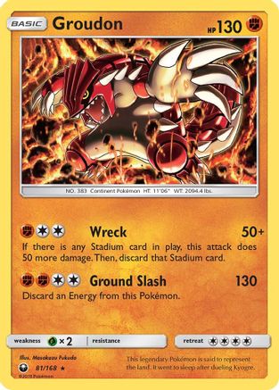 Groudon 81/168 - Celestial Storm Reverse Holofoil