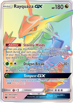 Rayquaza-GX 177/168 - Celestial Storm Holofoil