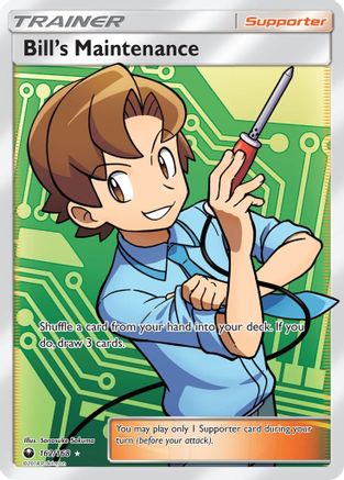 Bill's Maintenance (Full Art) 162/168 - SM  Celestial Storm Holofoil