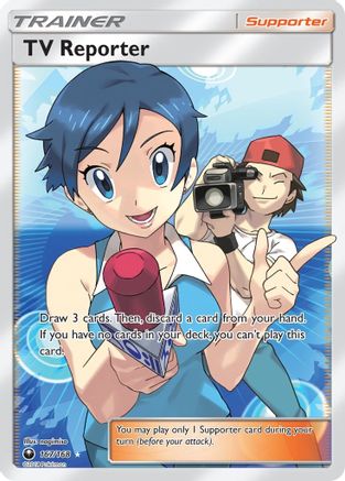 TV Reporter (Full Art) 167/168 - Celestial Storm Holofoil