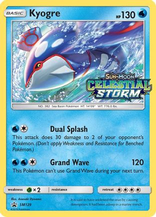 Kyogre SM129/248 - SM Black Star Promos Holofoil