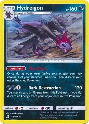 Hydreigon - 62/111 (Cracked Ice Holo) 62 - Deck Exclusives Holofoil