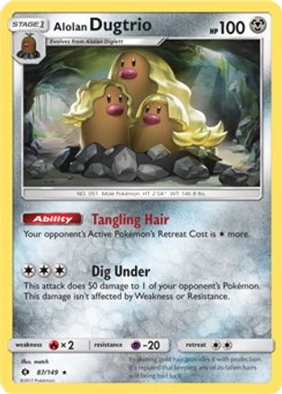 Alolan Dugtrio (Cosmos Holo) - 87/149 - Blister Exclusives Holofoil