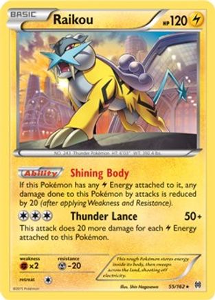 Raikou - 55/162 (Cosmos Holo) 55 - Blister Exclusives Holofoil