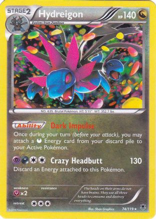 Hydreigon - 074/119 (Cosmos Holo) 74 - Blister Exclusives Holofoil