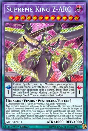 Supreme King Z-ARC (MP18-EN011) - 2018 Mega-Tins Mega Pack 1st Edition