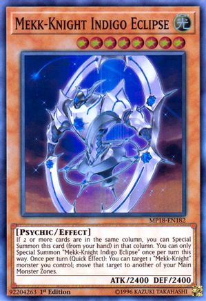 Mekk-Knight Indigo Eclipse (MP18-EN182) - 2018 Mega-Tins Mega Pack 1st Edition
