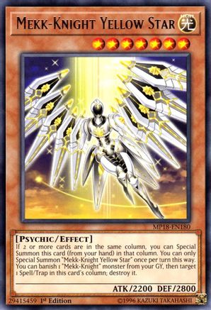 Mekk-Knight Yellow Star (MP18-EN180) - 2018 Mega-Tins Mega Pack 1st Edition
