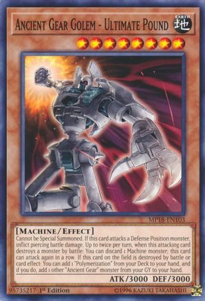 Ancient Gear Golem - Ultimate Pound - MP18-EN103 - 2018 Mega-Tins Mega Pack 1st Edition