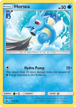 Horsea (16) 16/70 - Dragon Majesty Reverse Holofoil