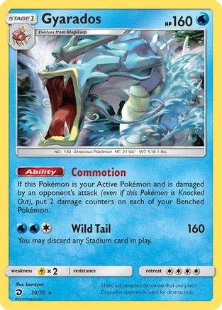 Gyarados 20/70 - Dragon Majesty Holofoil