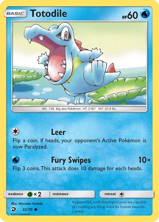 Totodile 22/70 - Dragon Majesty Reverse Holofoil