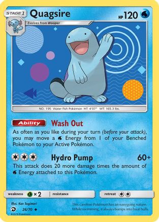 Quagsire 26/70 - Dragon Majesty Reverse Holofoil