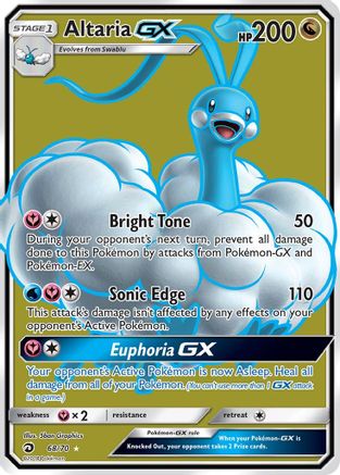 Altaria GX (Full Art) 68/70 - Dragon Majesty Holofoil