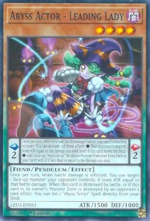 Abyss Actor - Leading Lady (LED3-EN051) - Legendary Duelists: White Dragon Abyss 1st Edition