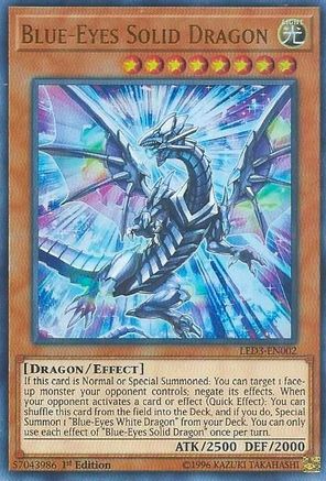 Blue-Eyes Solid Dragon (LED3-EN002) - Legendary Duelists: White Dragon Abyss 1st Edition