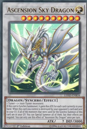 Ascension Sky Dragon (LEHD-ENB34) - Legendary Hero Decks 1st Edition
