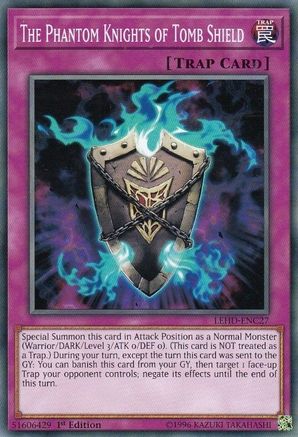 The Phantom Knights of Tomb Shield (LEHD-ENC27) - Legendary Hero Decks 1st Edition