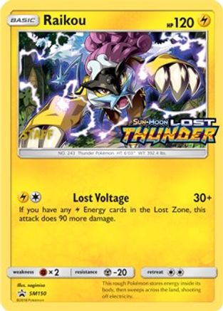 Raikou - SM150 (Prerelease) (Staff) SM150 - SM Promos Holofoil