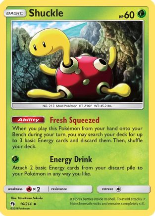 Shuckle 16/214 - Lost Thunder Reverse Holofoil