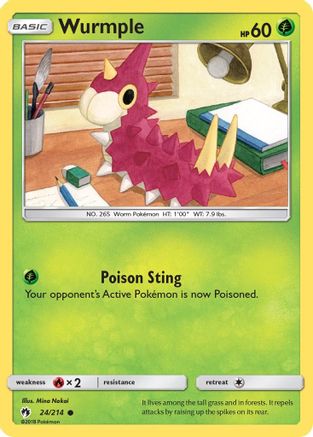 Wurmple (24) 24/214 - SM  Lost Thunder