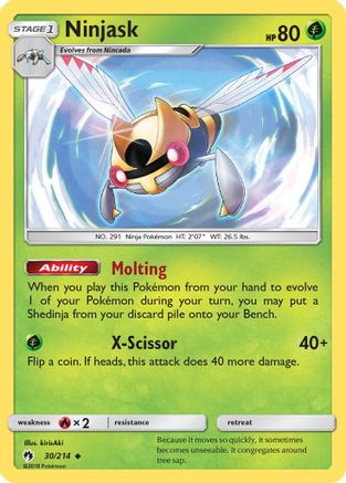 Ninjask 30/214 - Lost Thunder Reverse Holofoil
