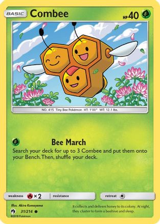 Combee 31/214 - SM  Lost Thunder Reverse Holofoil