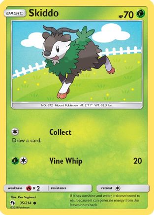 Skiddo 35/214 - Lost Thunder Reverse Holofoil