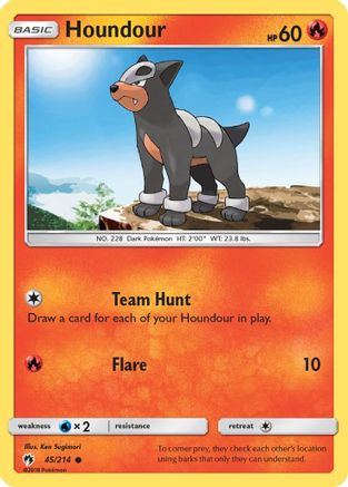 Houndour 45/214 - Lost Thunder Reverse Holofoil