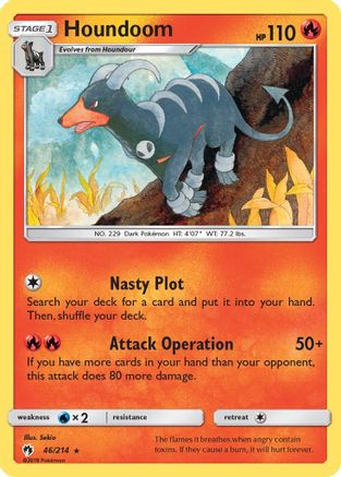 Houndoom 46/214 - Lost Thunder Reverse Holofoil