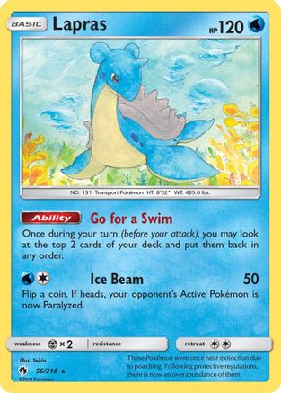 Lapras 56/214 - SM  Lost Thunder Reverse Holofoil