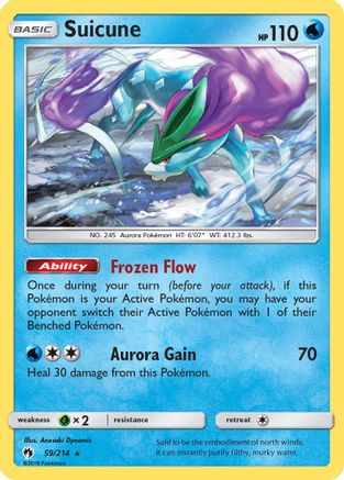 Suicune 59/214 - Lost Thunder Holofoil