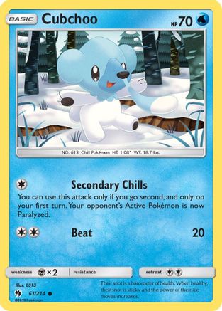 Cubchoo 61/214 - SM  Lost Thunder