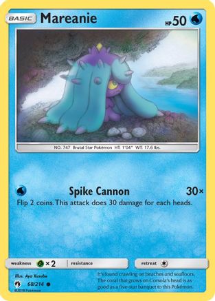 Mareanie 68/214 - Lost Thunder Reverse Holofoil