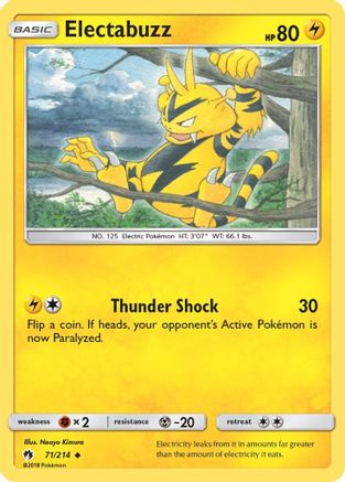 Electabuzz 71/214 - Lost Thunder Reverse Holofoil