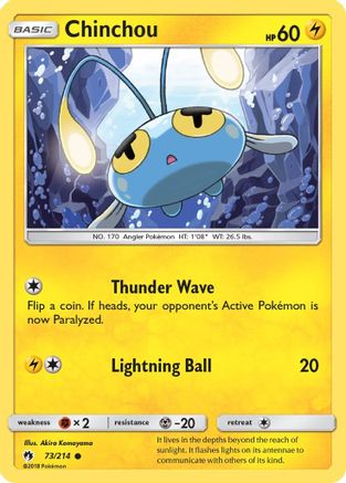 Chinchou 73/214 - SM  Lost Thunder
