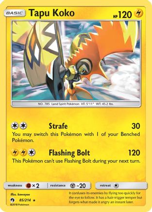 Tapu Koko 85/214 - Lost Thunder Reverse Holofoil