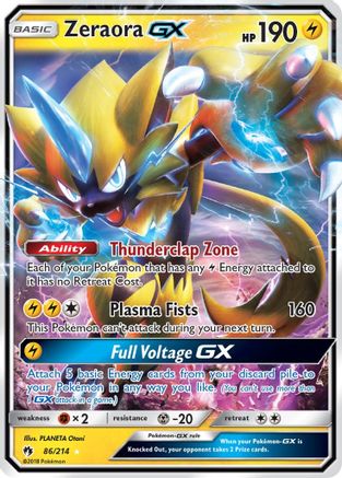 Zeraora GX 86/214 - SM  Lost Thunder Holofoil