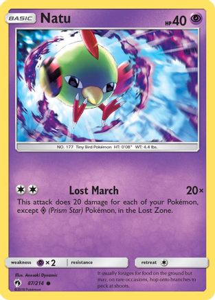 Natu 87/214 - SM  Lost Thunder