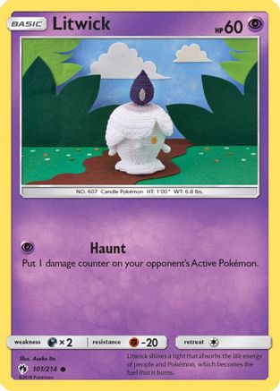 Litwick 101/214 - Lost Thunder Reverse Holofoil