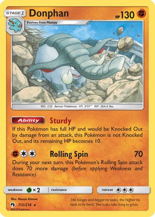 Donphan 112/214 - Lost Thunder